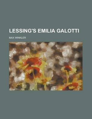 Book cover for Lessing's Emilia Galotti