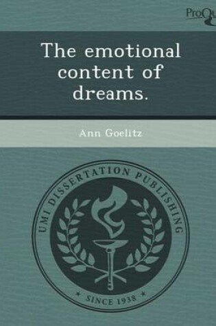 Cover of The Emotional Content of Dreams