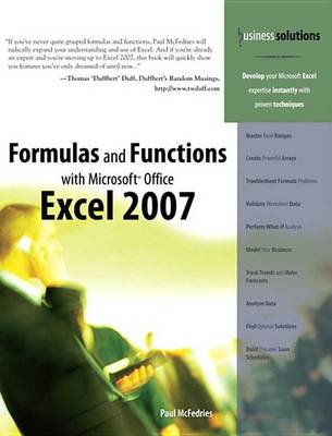 Book cover for Formulas and Functions with Microsoft Office Excel 2007 (Adobe Reader)