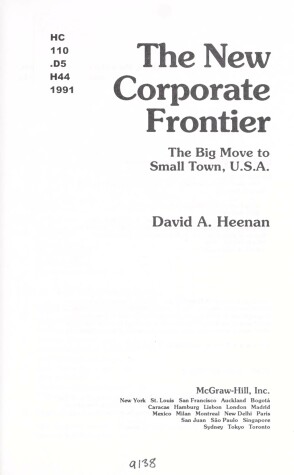 Book cover for New Corporate Frontier