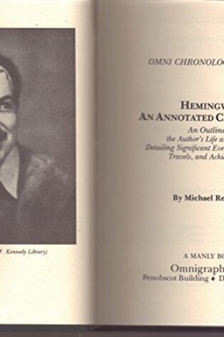 Cover of Hemingway: An Annotated Chronology