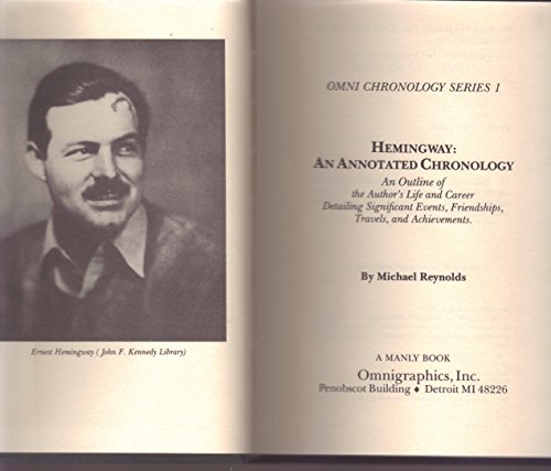 Cover of Hemingway: An Annotated Chronology