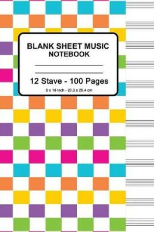 Cover of Blank Sheet Music Notebook - Colorful Squares