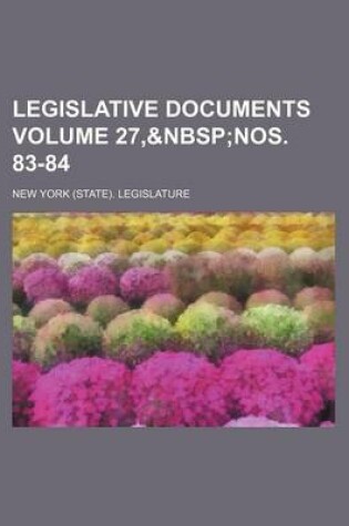 Cover of Legislative Documents Volume 27,