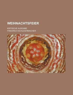 Book cover for Weihnachtsfeier; Kritische Ausgabe