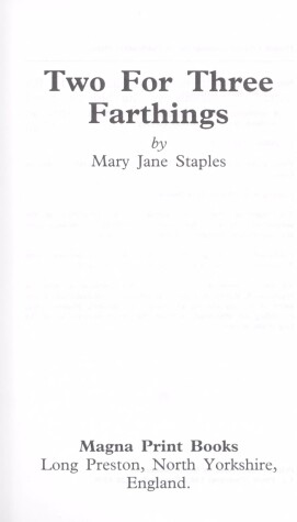 Book cover for Two for Three Farthings