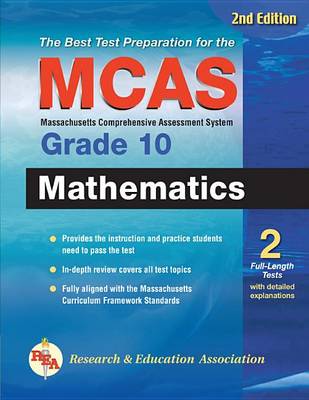 Cover of Massachusetts MCAS Mathematics Grade 10