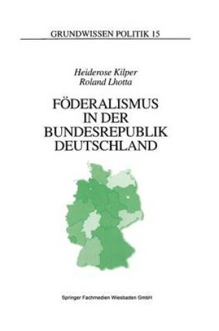 Cover of Foederalismus in Der Bundesrepublik Deutschland