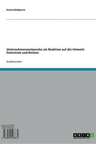 Cover of Unternehmensnetzwerke ALS Reaktion Auf Die Umwelt