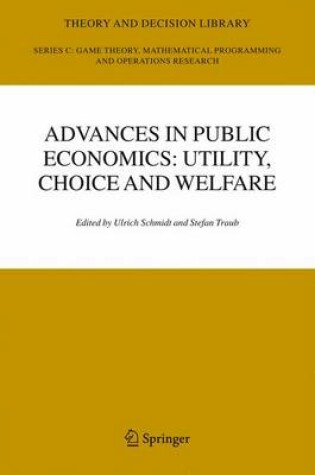 Cover of Advances in Public Economics