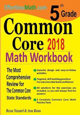 Book cover for 5th Grade Common Core Math Workbook