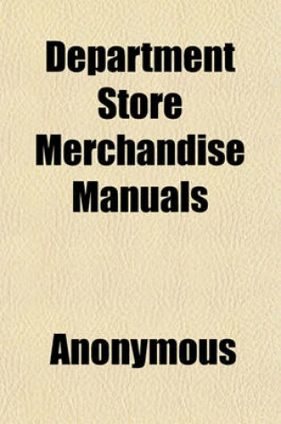 Cover of Department Store Merchandise Manuals (Volume 8)