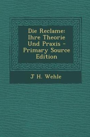 Cover of Die Reclame