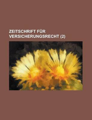 Book cover for Zeitschrift Fur Versicherungsrecht (2)