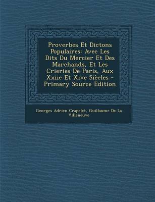 Book cover for Proverbes Et Dictons Populaires