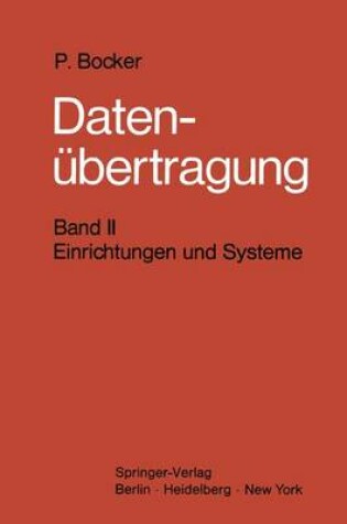 Cover of Datenübertragung. Nachrichtentechnik in Datenfernverarbeitungssystemen