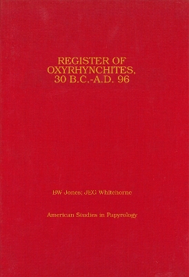 Book cover for Register of Oxyrhynchites 30BC-AD96