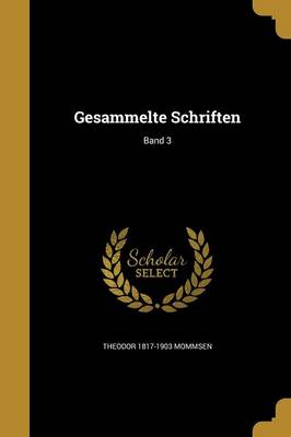 Book cover for Gesammelte Schriften; Band 3