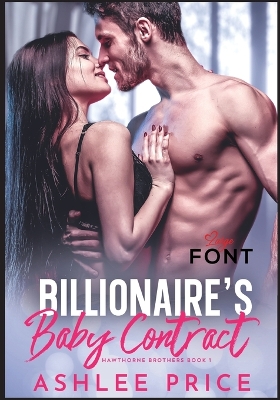 Book cover for Billionaire's Baby Contract Large Font