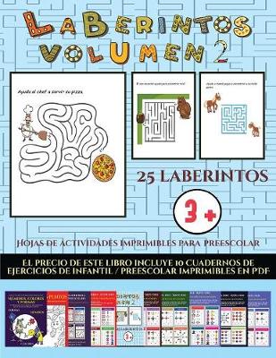 Cover of Hojas de actividades imprimibles para preescolar (Laberintos - Volumen 2)