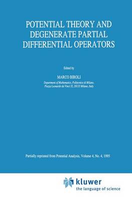 Cover of Potential Theory and Degenerate Partial Differential Operators