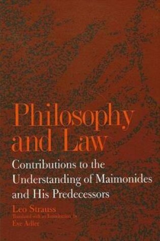 Cover of Philosophy and Law