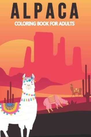 Cover of Alpaca coloring book for adults
