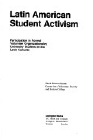 Cover of Latin American Student Activism