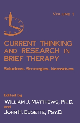 Book cover for Current Thinking and Research in Brief Therapy