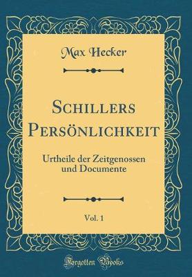 Book cover for Schillers Persönlichkeit, Vol. 1