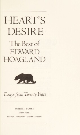 Book cover for Hearts Desire Best Ed Hoagland