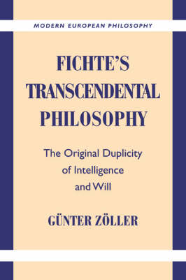 Cover of Fichte's Transcendental Philosophy