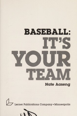 Cover of Baseball, It's Your Team