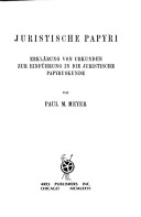 Book cover for Juristische Papyri