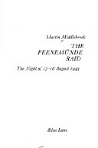 Cover of The Peenemunde Raid