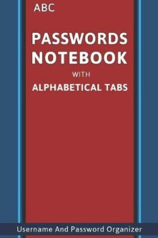 Cover of ABC Passwords Notebook With Alphabetical Tabs