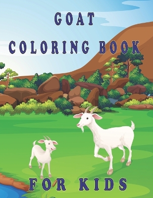 Book cover for goat coloring book for kids