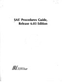 Book cover for SAS Procedures Guide, Release 6.03 Edition