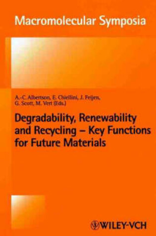 Cover of Degradability, Renewability and Recycling