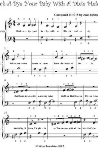 Cover of Rock a Bye Your Baby with a Dixie Melody Beginner Piano Sheet Music