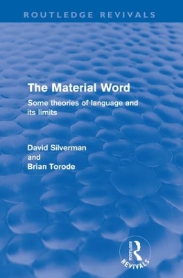 Book cover for The Material Word (Routledge Revivals)