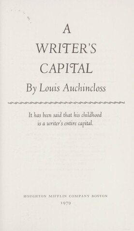 Book cover for A Writer's Capital
