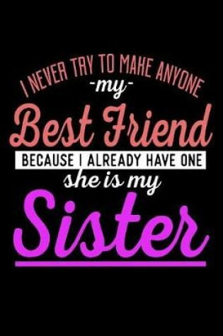 Cover of I Never Try To Make Anyone My Best Friend Because I Already Have One She Is My Sister