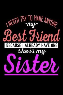 Book cover for I Never Try To Make Anyone My Best Friend Because I Already Have One She Is My Sister