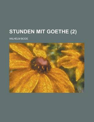 Book cover for Stunden Mit Goethe (2)