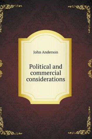 Cover of Political and commercial considerations