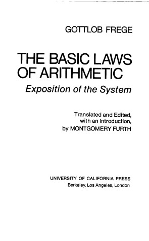 Book cover for The Basic Laws of Arithmetic