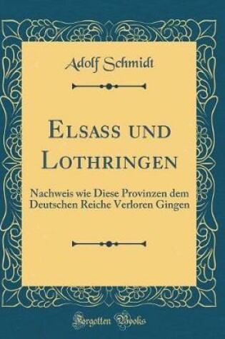 Cover of Elsass Und Lothringen