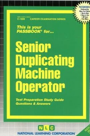 Cover of Senior Duplicating Machine Operator