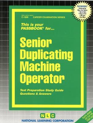 Cover of Senior Duplicating Machine Operator